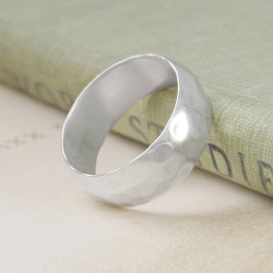 Personalised Mens Hammered Ring - Handcrafted By Name My Rings™