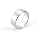 Personalised Mens Wide Brushed Pillow Wedding Ring - Handcrafted By Name My Rings™