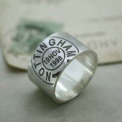 Personalised Mens Personalised Place And Date Ring - Handcrafted By Name My Rings™