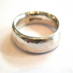 Personalised Mens Hammered Ring - Handcrafted By Name My Rings™