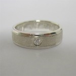 Personalised Slim Diamond Set Band - Handcrafted By Name My Rings™