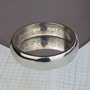 Personalised Gentlemans Wedding Ring With Personalisation - Handcrafted By Name My Rings™