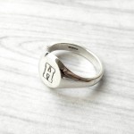 Personalised Round Initial Signet Ring - Handcrafted By Name My Rings™
