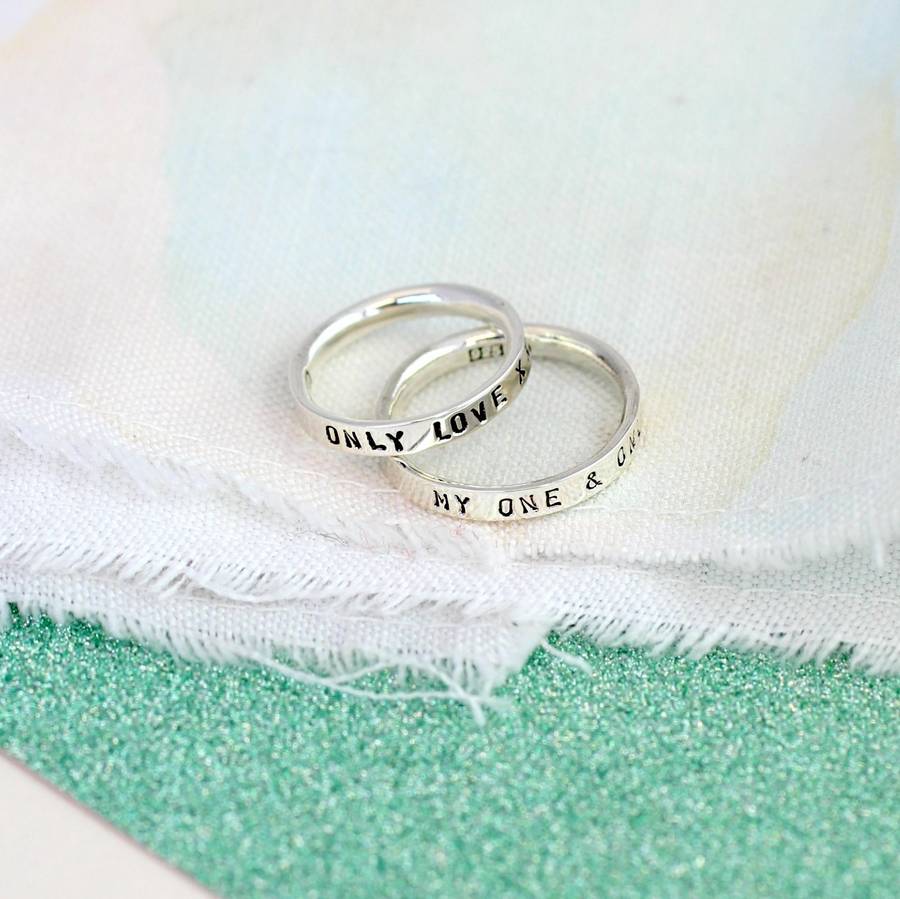 Personalised Script Ring For Couples - Handcrafted By Name My Rings™