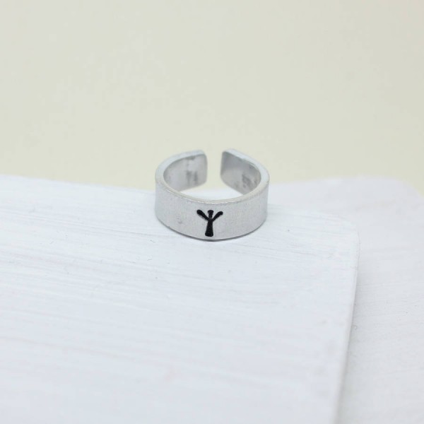 Personalised Viking Rune Initial Talisman Ring - Handcrafted By Name My Rings™
