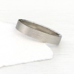 Personalised Wedding Ring With Spun Silk Finish - Handcrafted By Name My Rings™