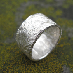 Personalised Rocky Outcrop Broad Ring - Handcrafted By Name My Rings™