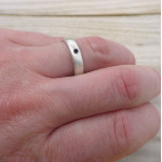 Personalised Mens Handmade Black Diamond Ring - Handcrafted By Name My Rings™