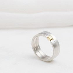 Personalised Square Puzzle Ring - Handcrafted By Name My Rings™