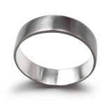 Personalised Oxidized Flat Wedding Band Ring - Handcrafted By Name My Rings™