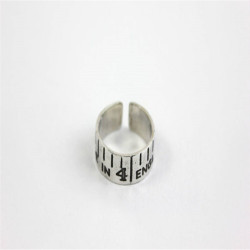 Personalised Etched Vintage Style Tape Measure Ring - Handcrafted By Name My Rings™