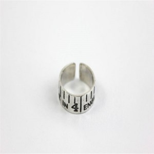 Personalised Etched Vintage Style Tape Measure Ring - Handcrafted By Name My Rings™
