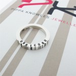 Personalised Thin Square Barcode Ring - Handcrafted By Name My Rings™