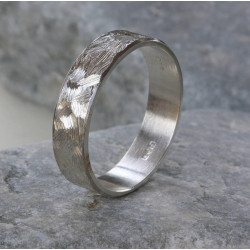 Personalised Handmade Unisex Textured Band Ring - Handcrafted By Name My Rings™