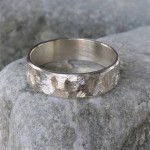 Personalised Handmade Unisex Textured Band Ring - Handcrafted By Name My Rings™